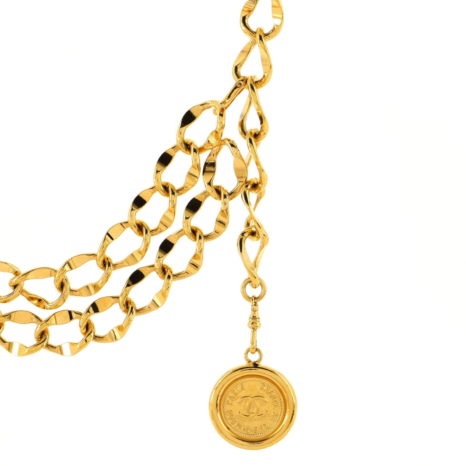 Vintage Medallion Chain Belt Metal 85