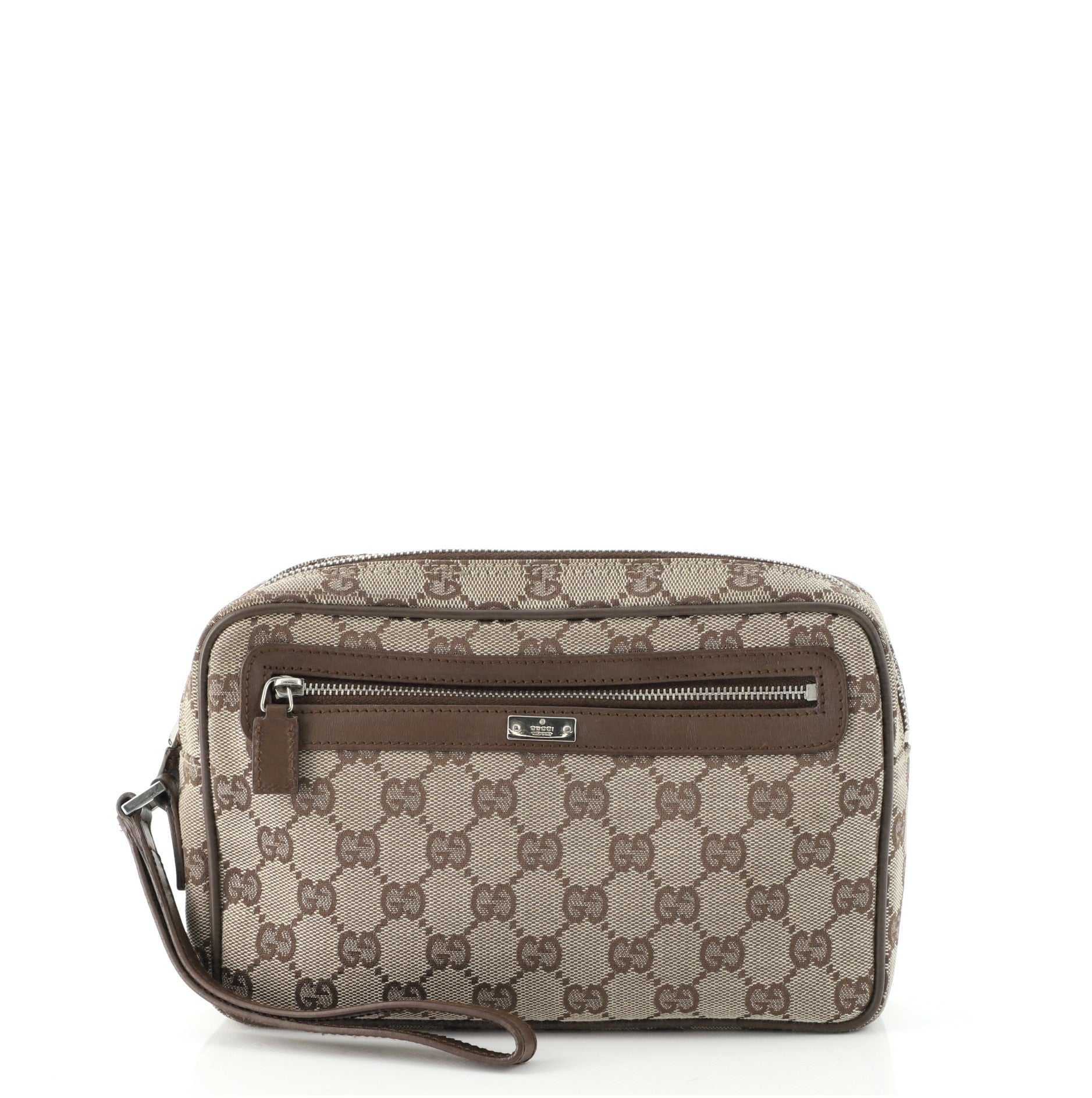 Wristlet Clutch GG Coated Canvas