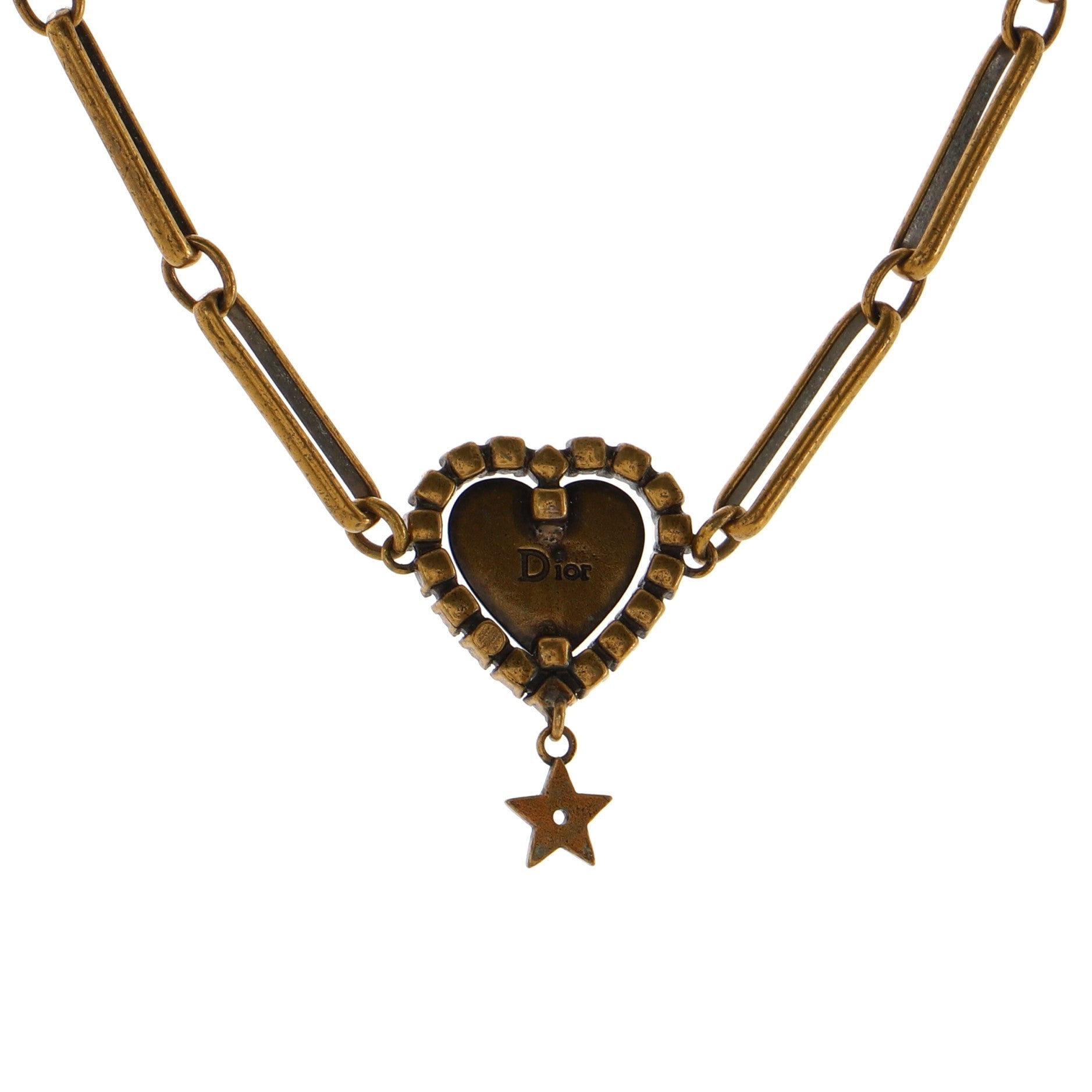 J'adior Heart Choker Necklace Metal with Crystals
