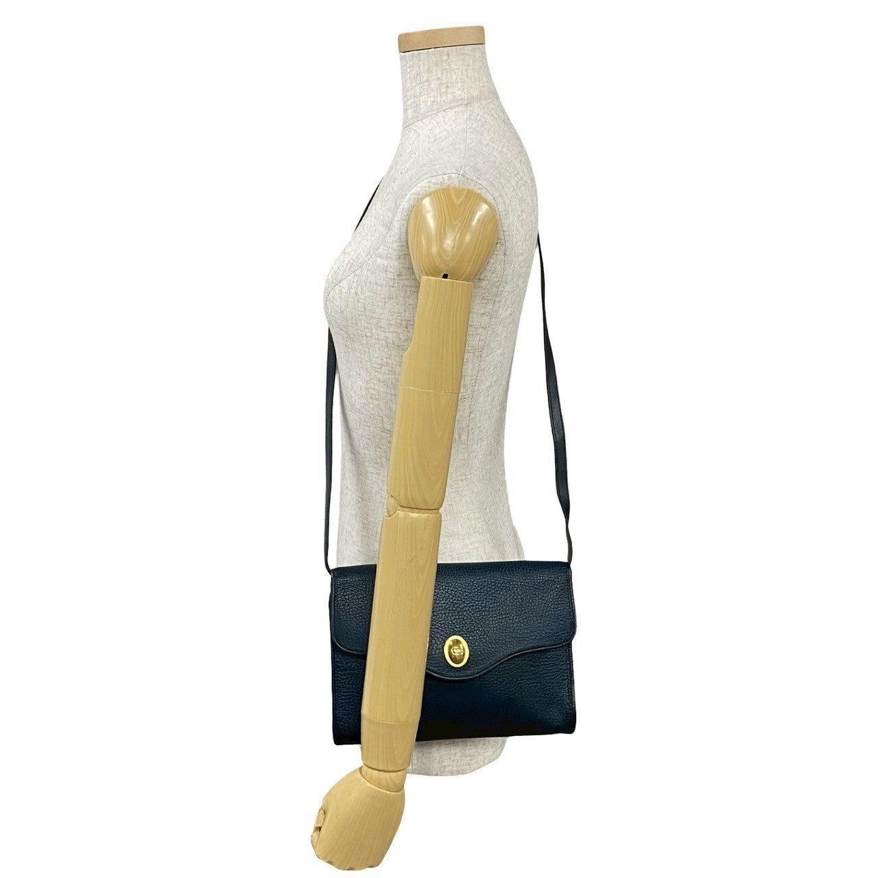 Christian Dior CD Logo Leather Shoulder Bag