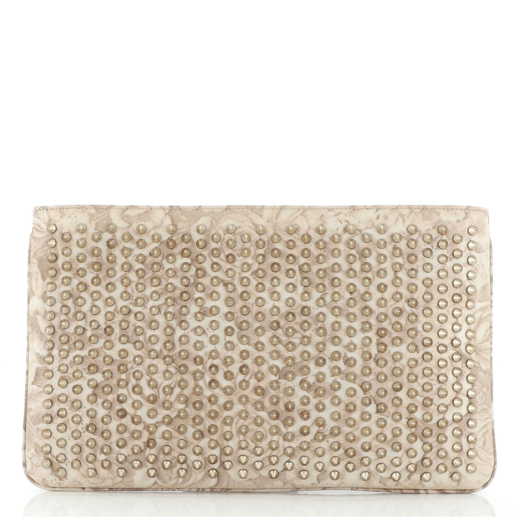 Loubiposh Clutch Spiked Jacquard