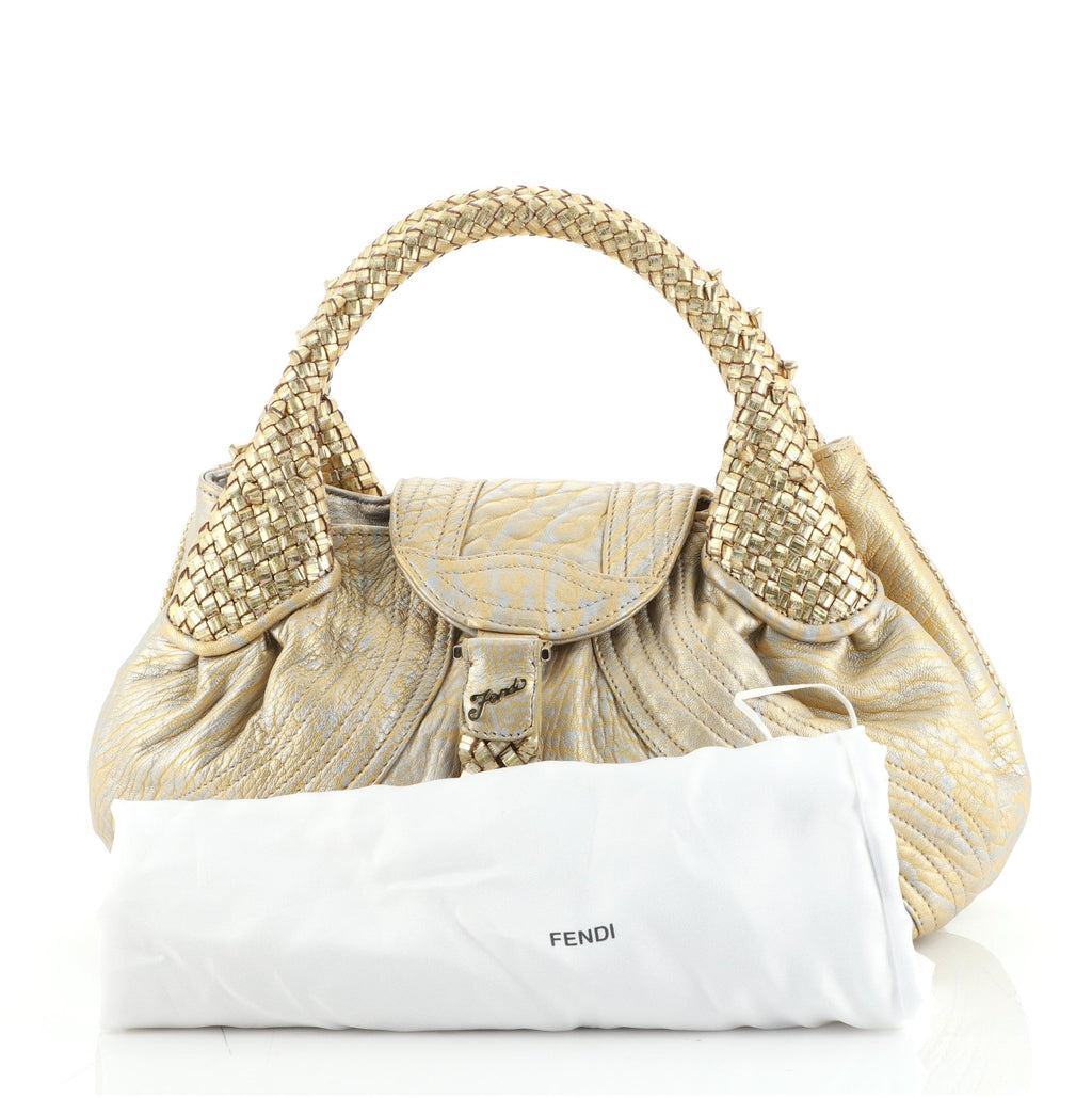 Spy Bag Embossed Metallic Leather Mini