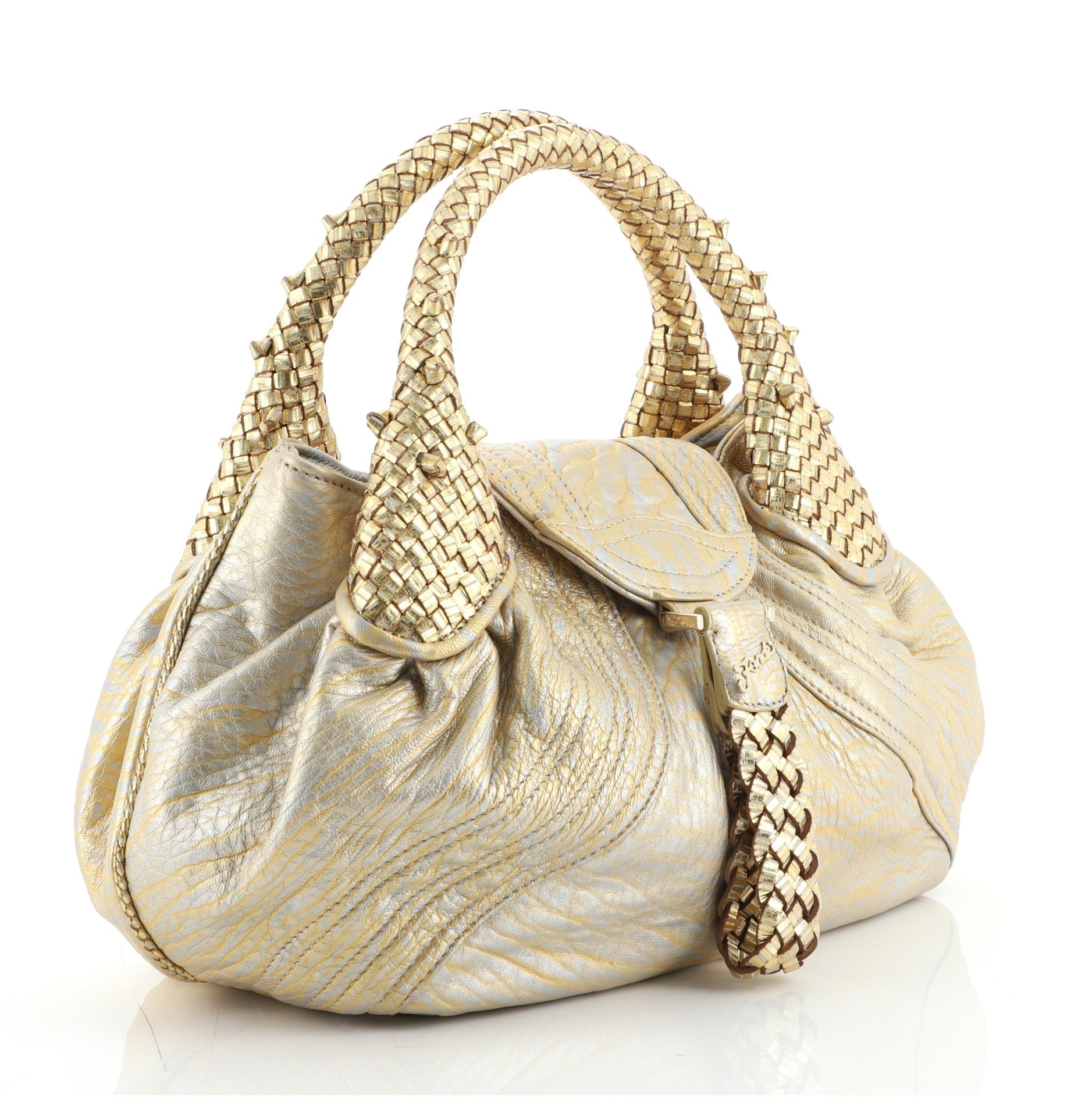 Spy Bag Embossed Metallic Leather Mini