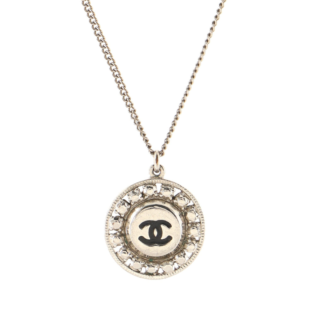 CC Medallion Necklace Metal Small
