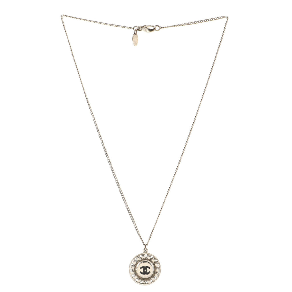 CC Medallion Necklace Metal Small