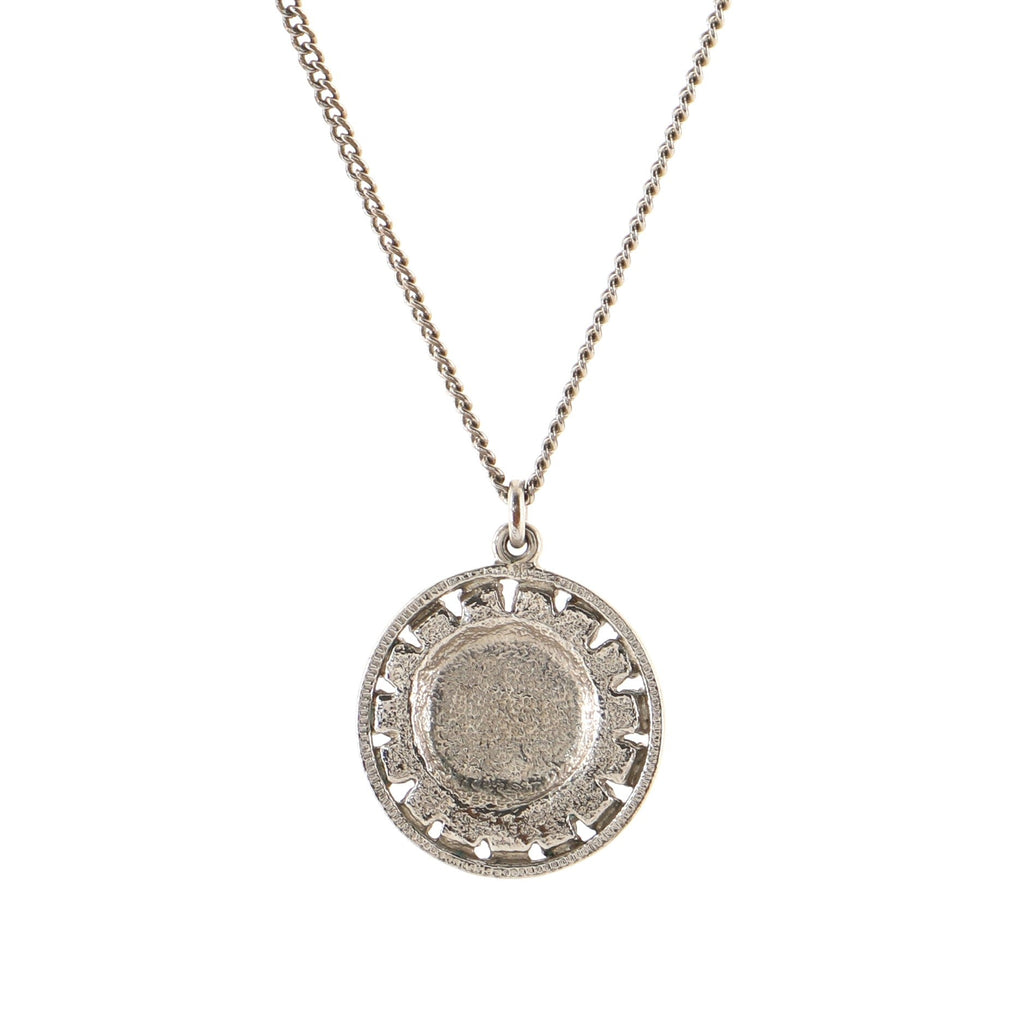 CC Medallion Necklace Metal Small