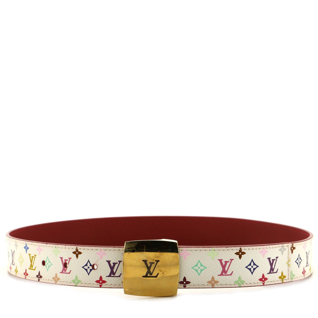 Ceinture Carre Belt Monogram Multicolor Thin 75
