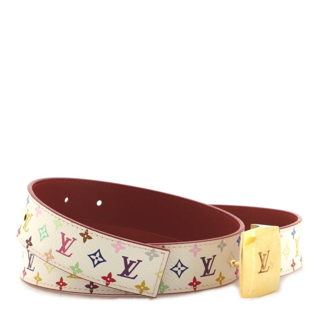 Ceinture Carre Belt Monogram Multicolor Thin 75