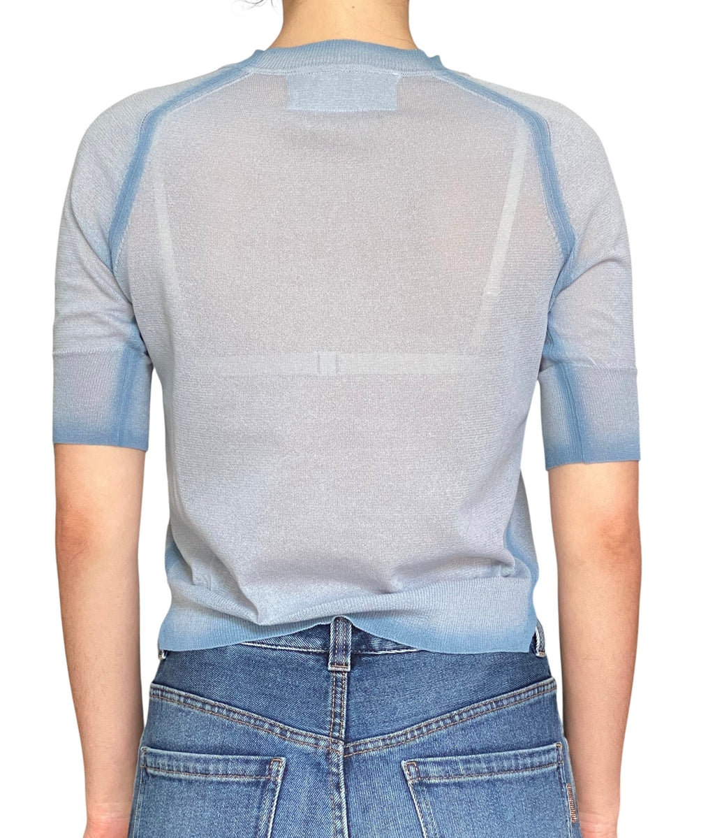Ermanno Scervino Blue Knit Tee - M