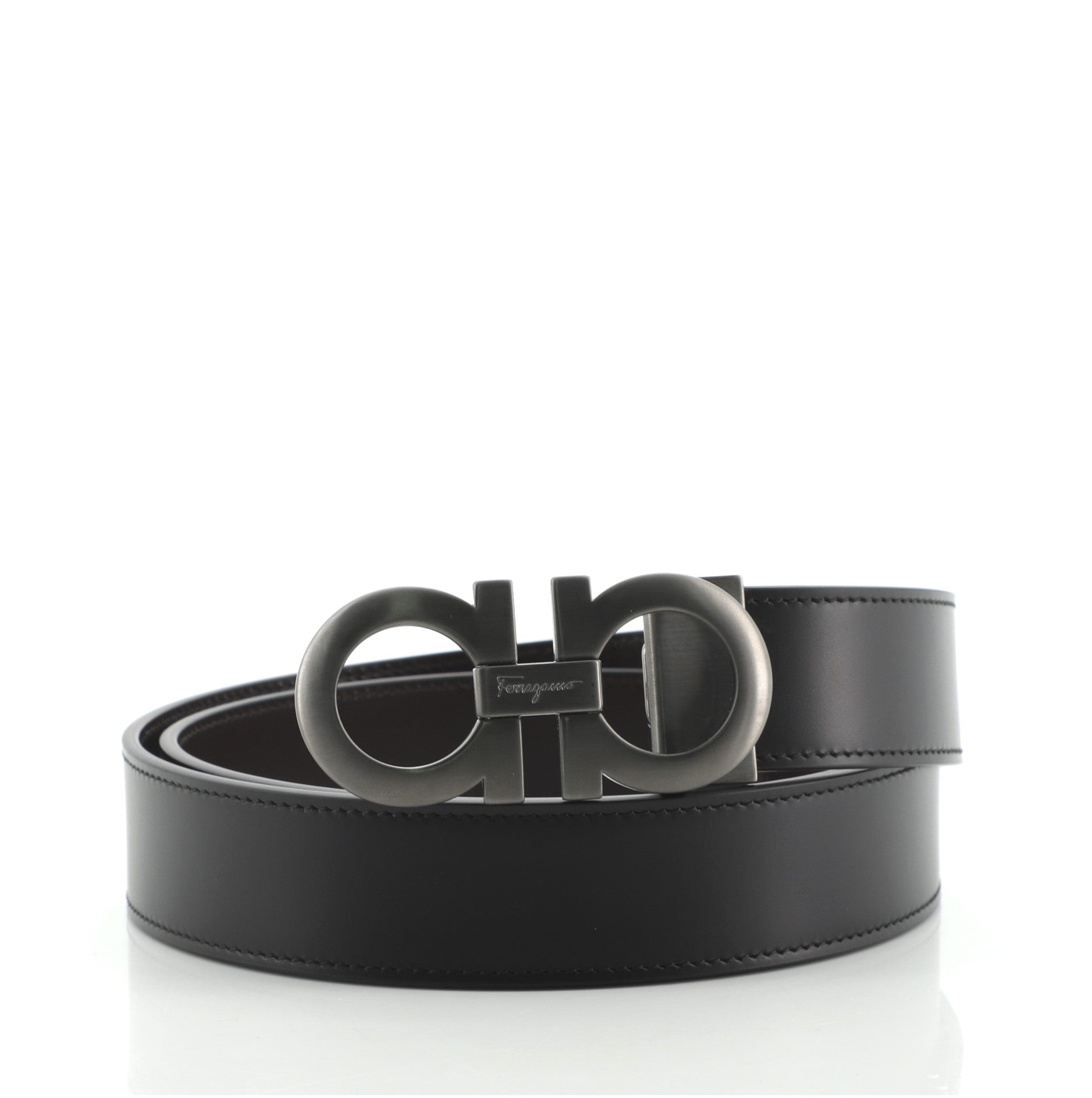 Gancini Belt Leather Wide 100