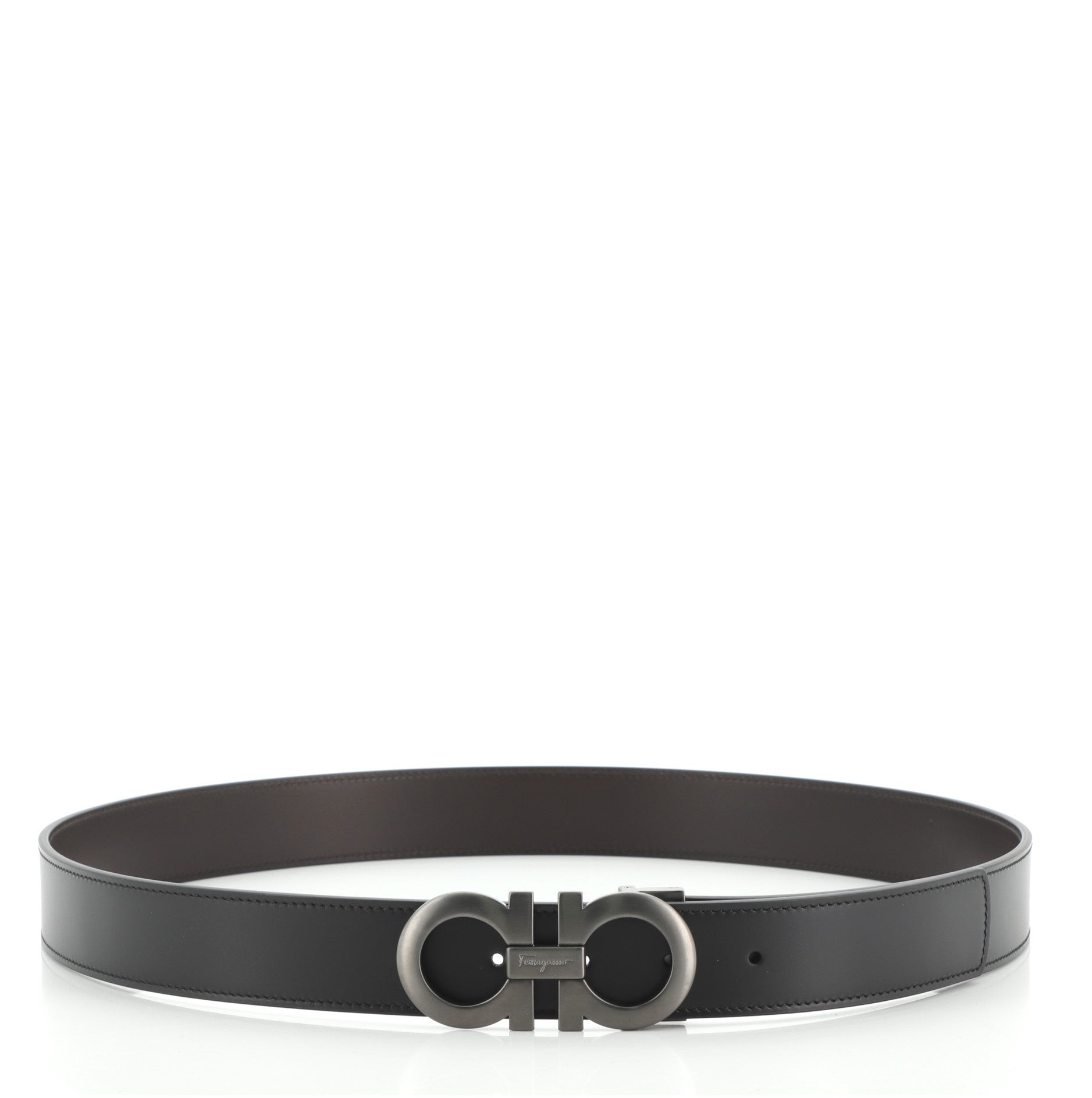 Gancini Belt Leather Wide 100