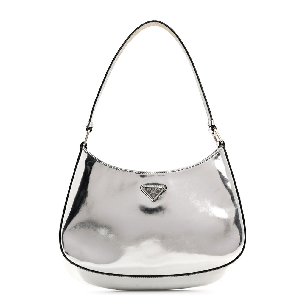 Spazzolato Cleo Shoulder Bag Argento