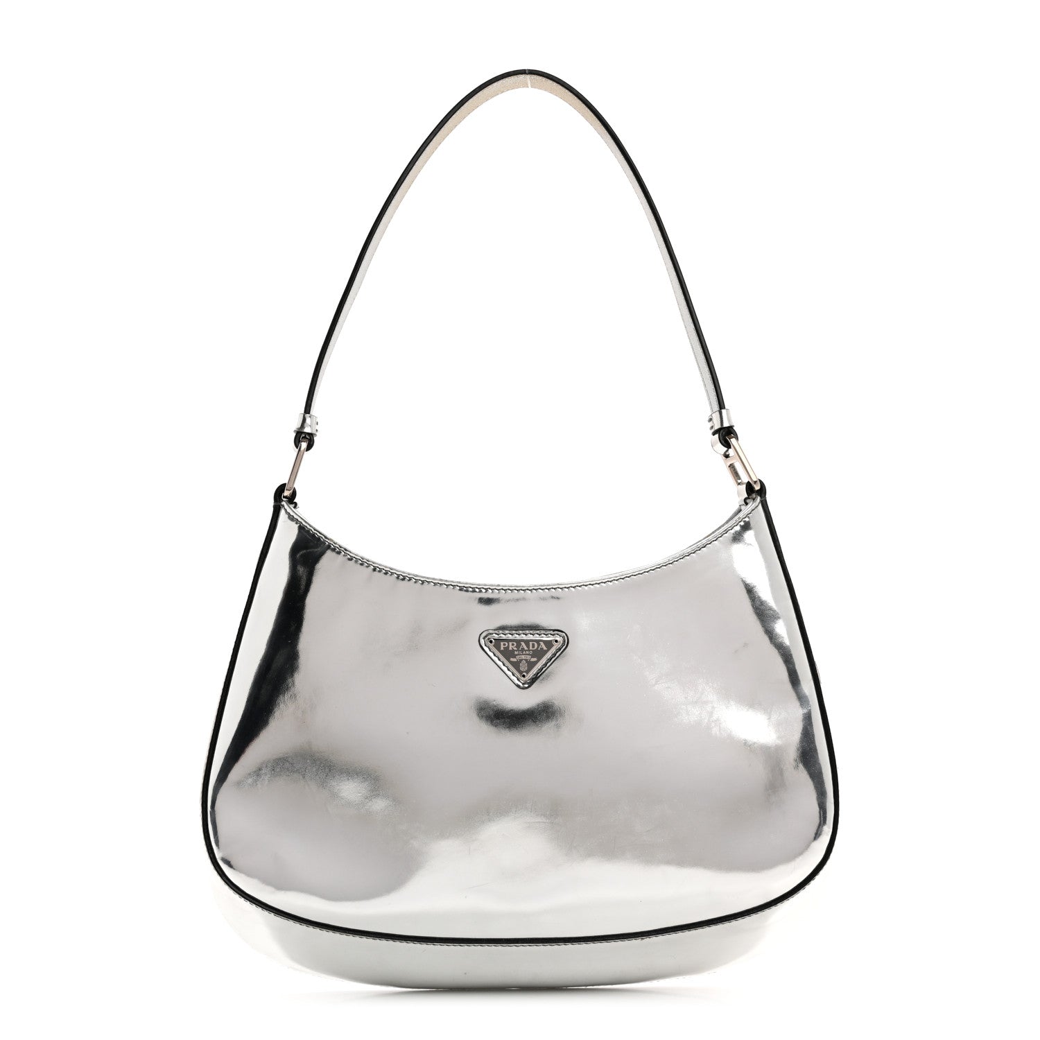 Spazzolato Cleo Shoulder Bag Argento