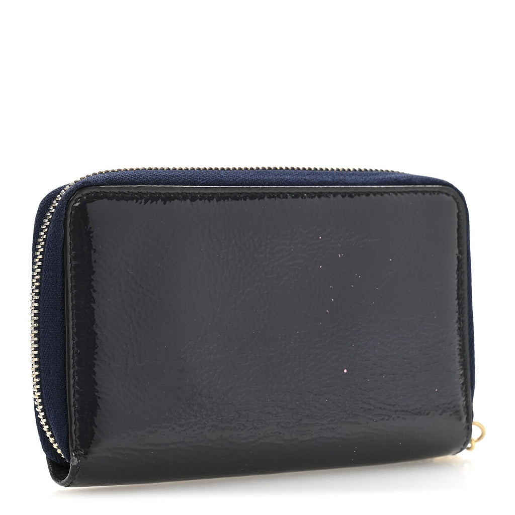 Patent Medium Soho Zip Around Wallet Navy