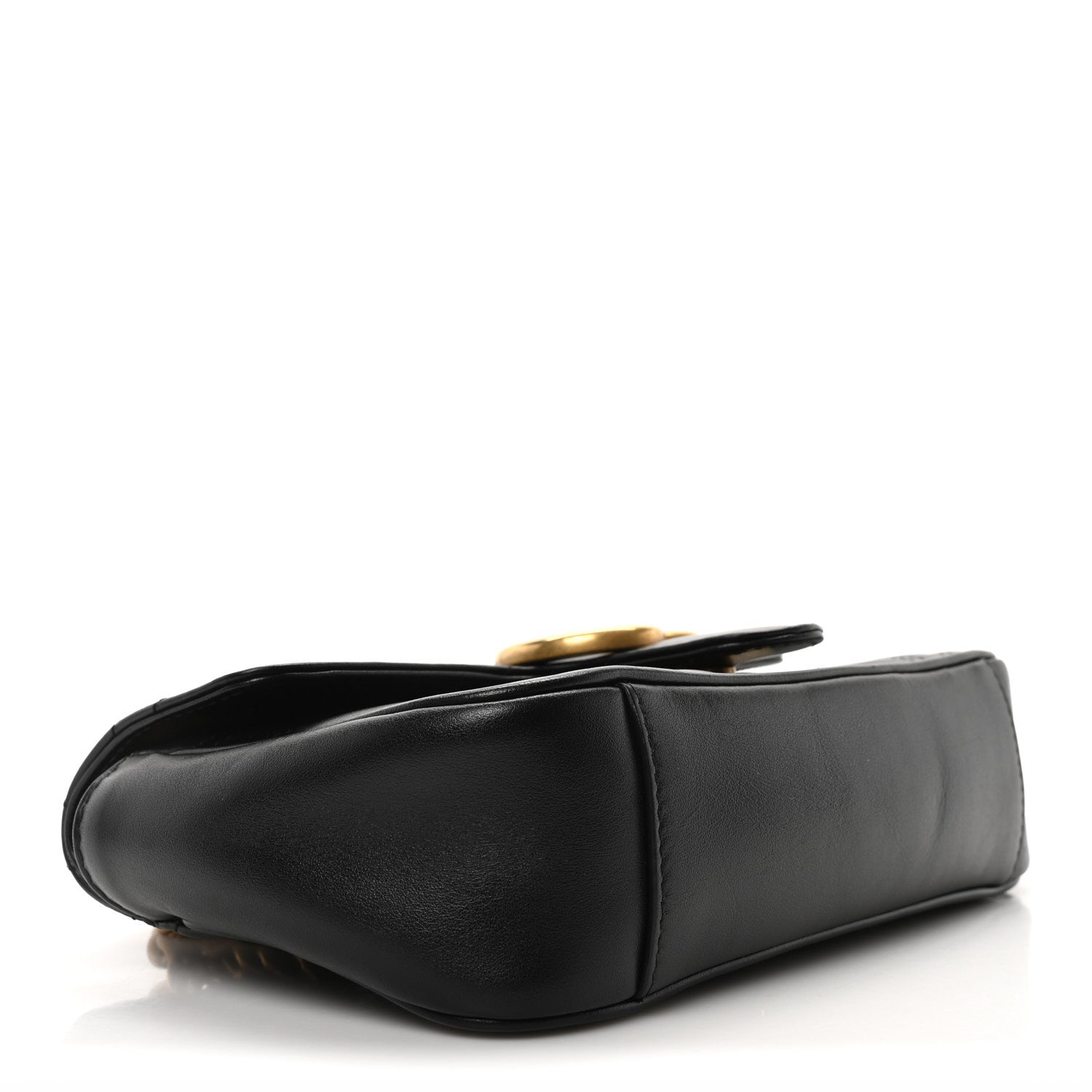 Calfskin Matelasse Small GG Marmont Shoulder Bag Black