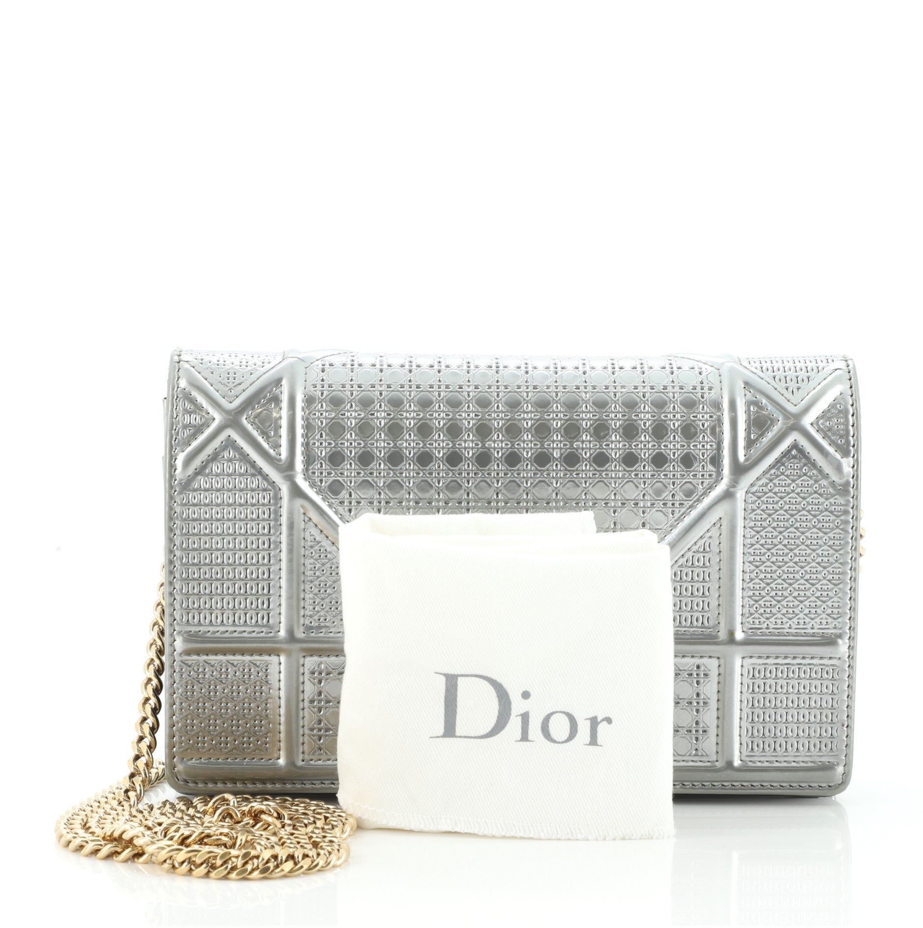 Diorama Flap Bag Cannage Embossed Calfskin Mini