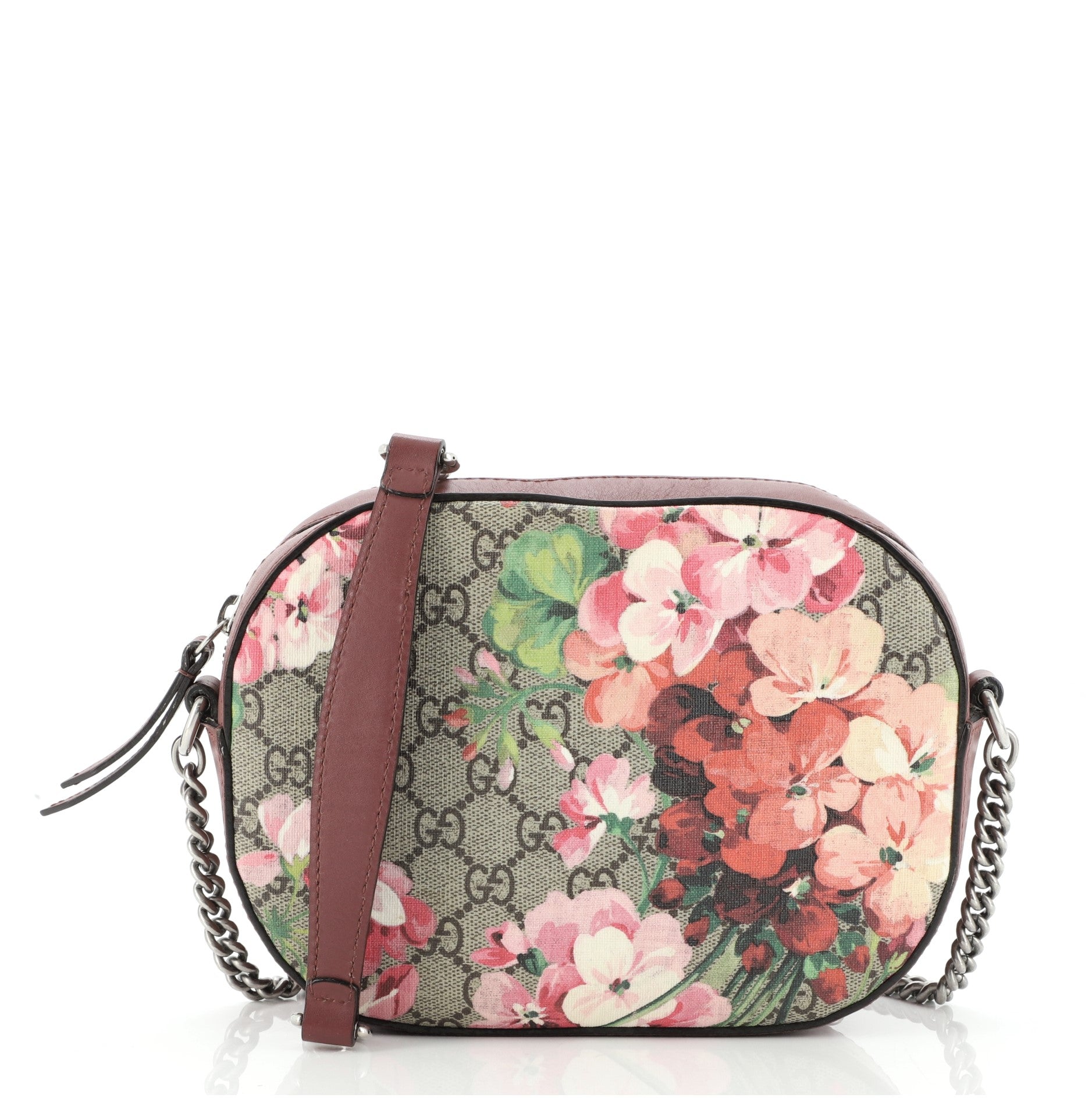 Chain Crossbody Bag Blooms Print GG Coated Canvas Mini