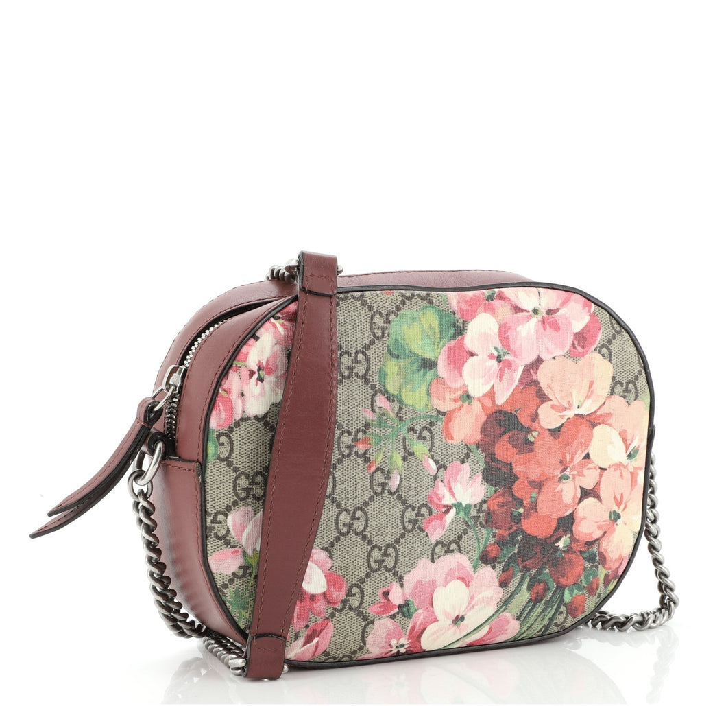 Chain Crossbody Bag Blooms Print GG Coated Canvas Mini