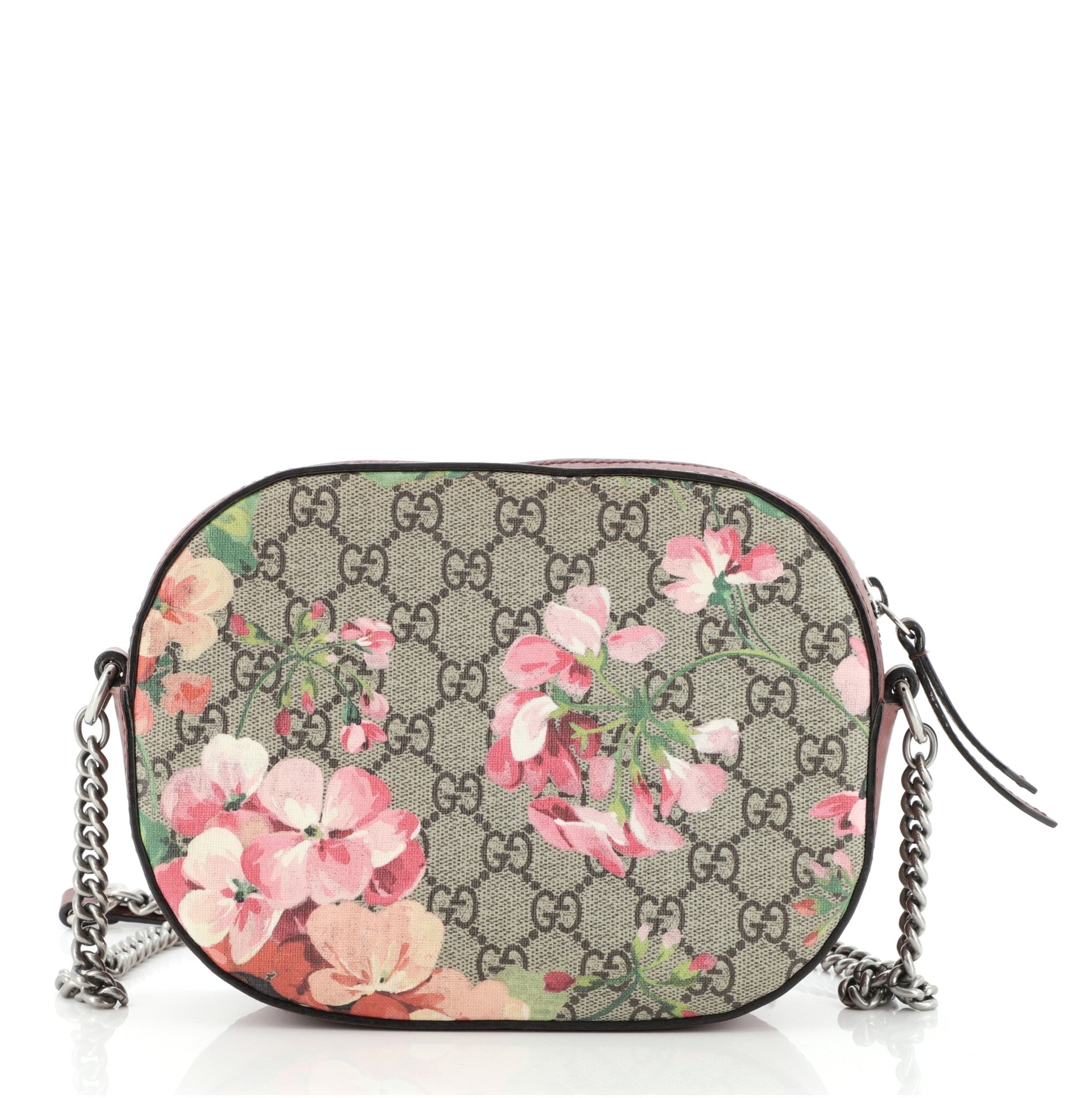Chain Crossbody Bag Blooms Print GG Coated Canvas Mini
