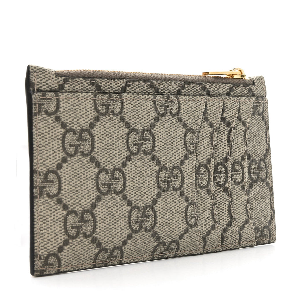 X BALENCIAGA GG Supreme Monogram Zip  Case Beige Ebony