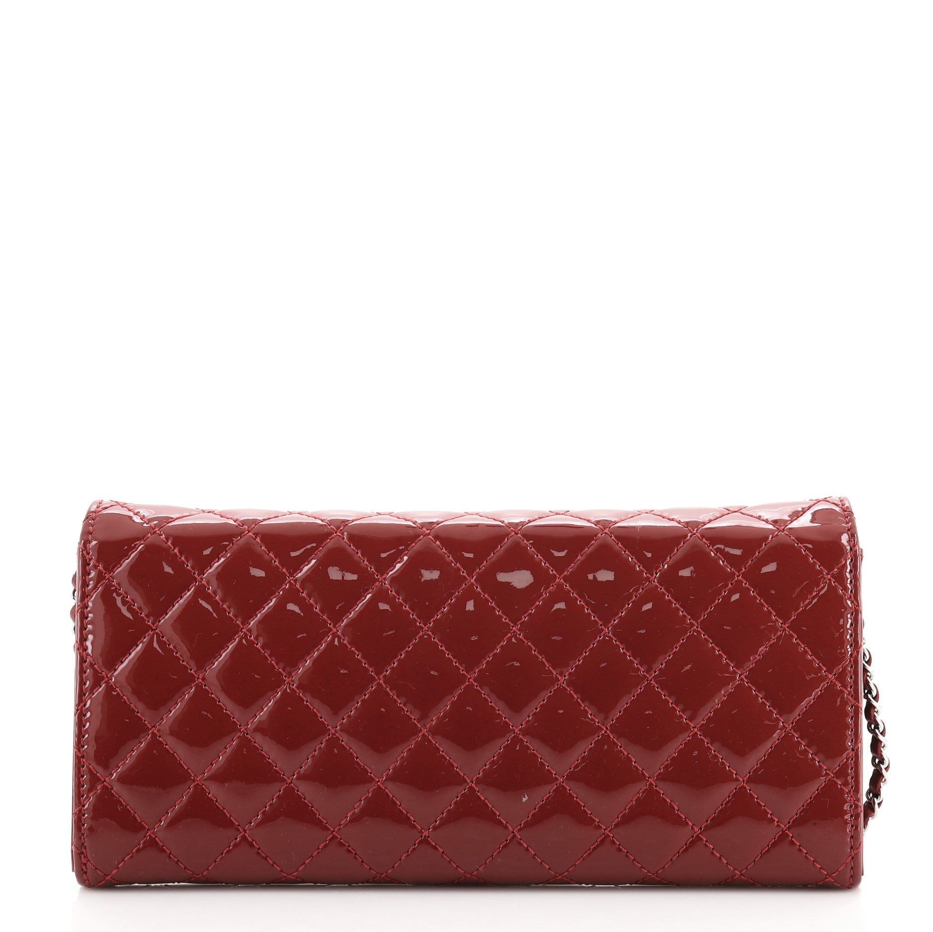 Wallet On Chain Clutch Quilted Patent East West