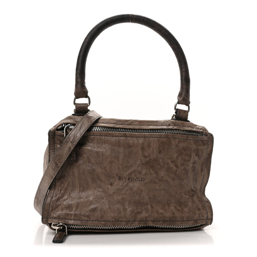 Tumbled Sheepskin Small Pandora Charcoal