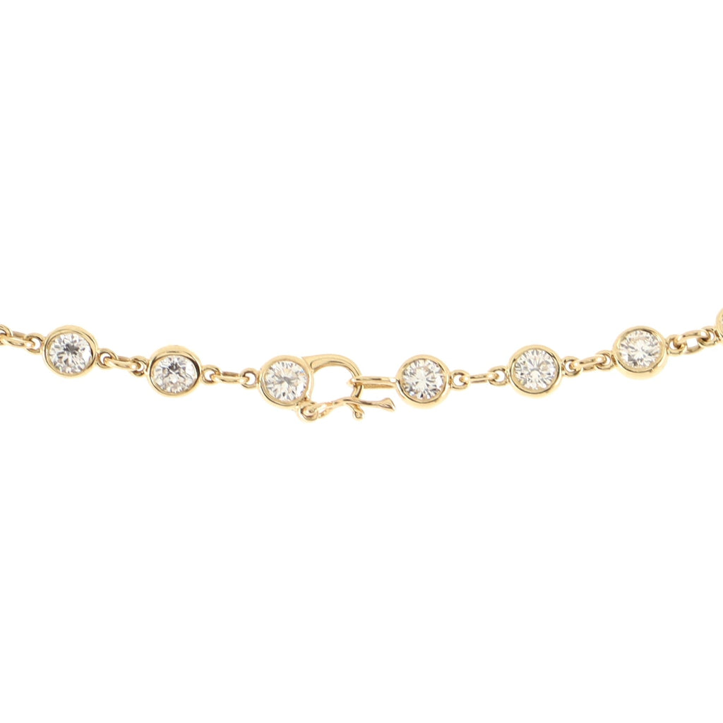Elsa Peretti Diamonds By The Yard Continuous Necklace 18K Yellow Gold and Diamonds 4mm