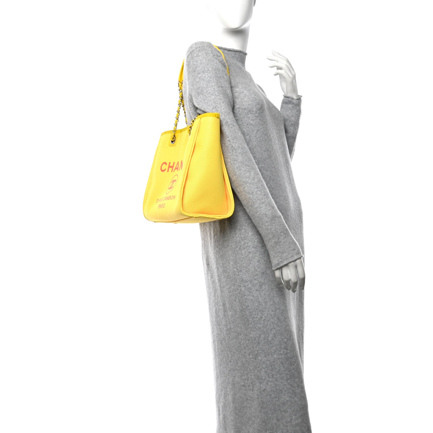 Mixed Fibers Small Deauville Tote Yellow Orange