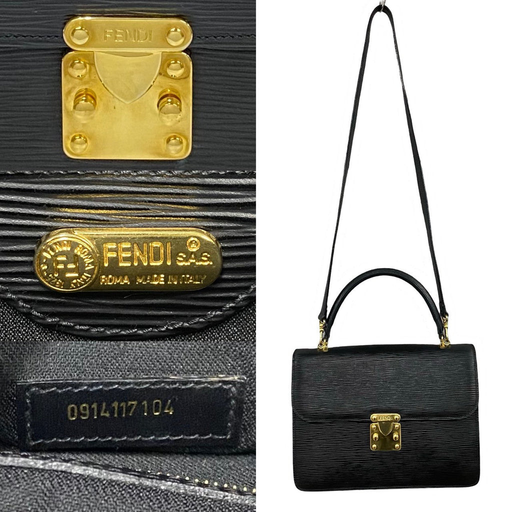 Fendi FF Logo Epi 2way Handbag