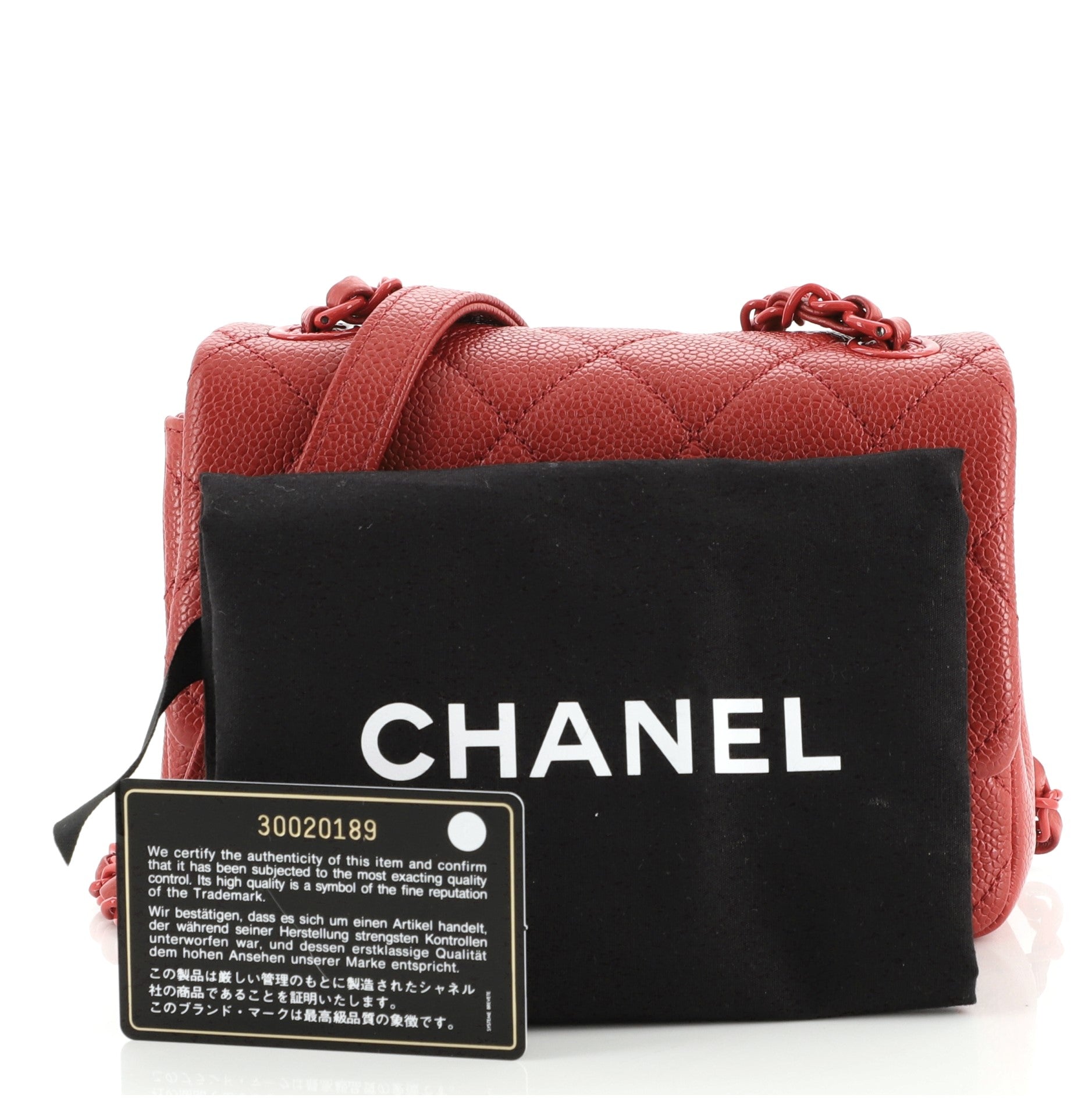 Incognito Square Flap Bag Quilted Caviar Mini