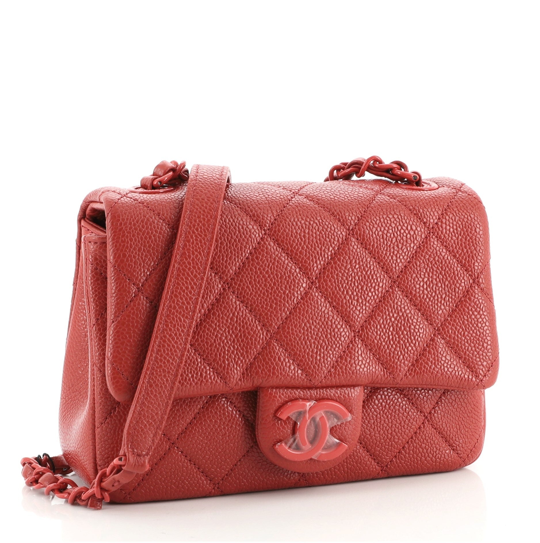Incognito Square Flap Bag Quilted Caviar Mini