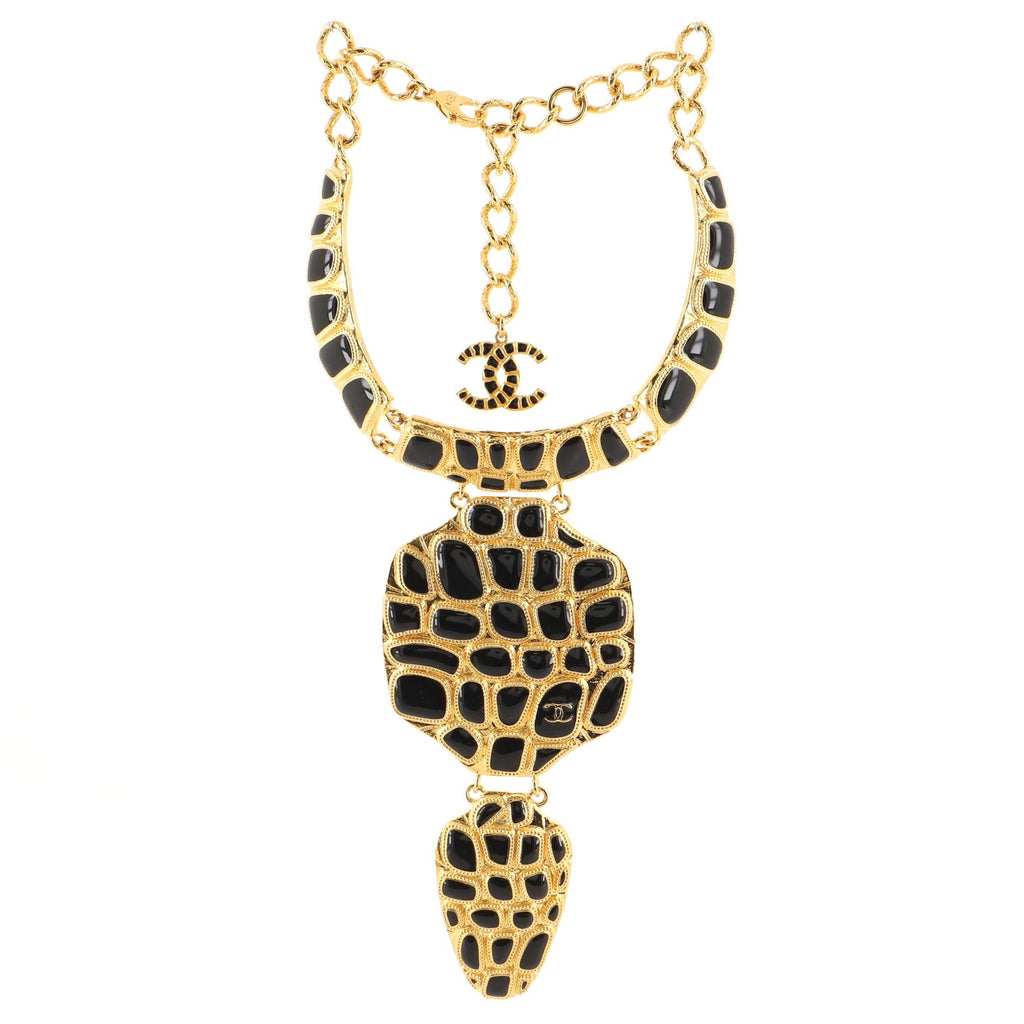 Along the Nile Collar Necklace Metal and Resin