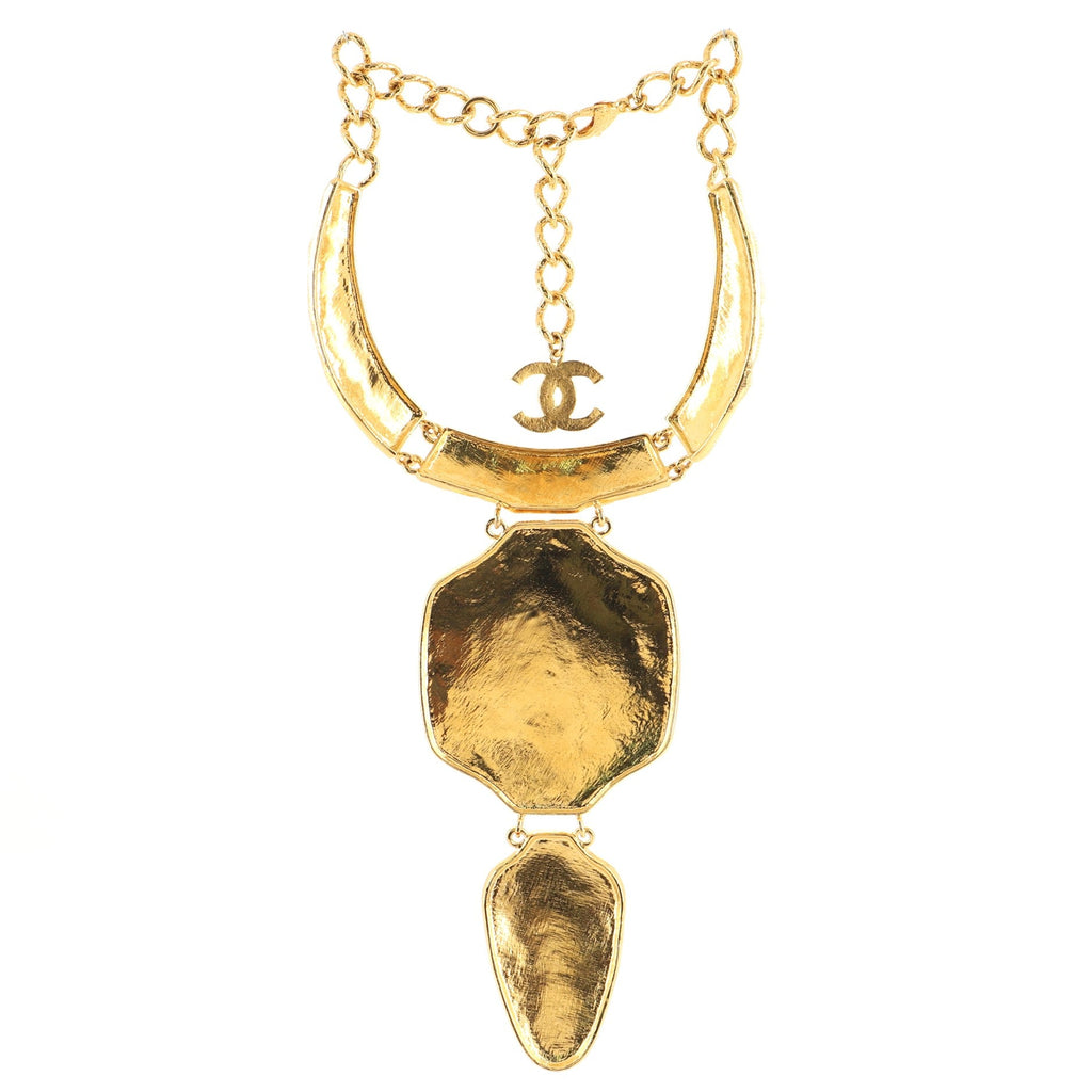 Along the Nile Collar Necklace Metal and Resin