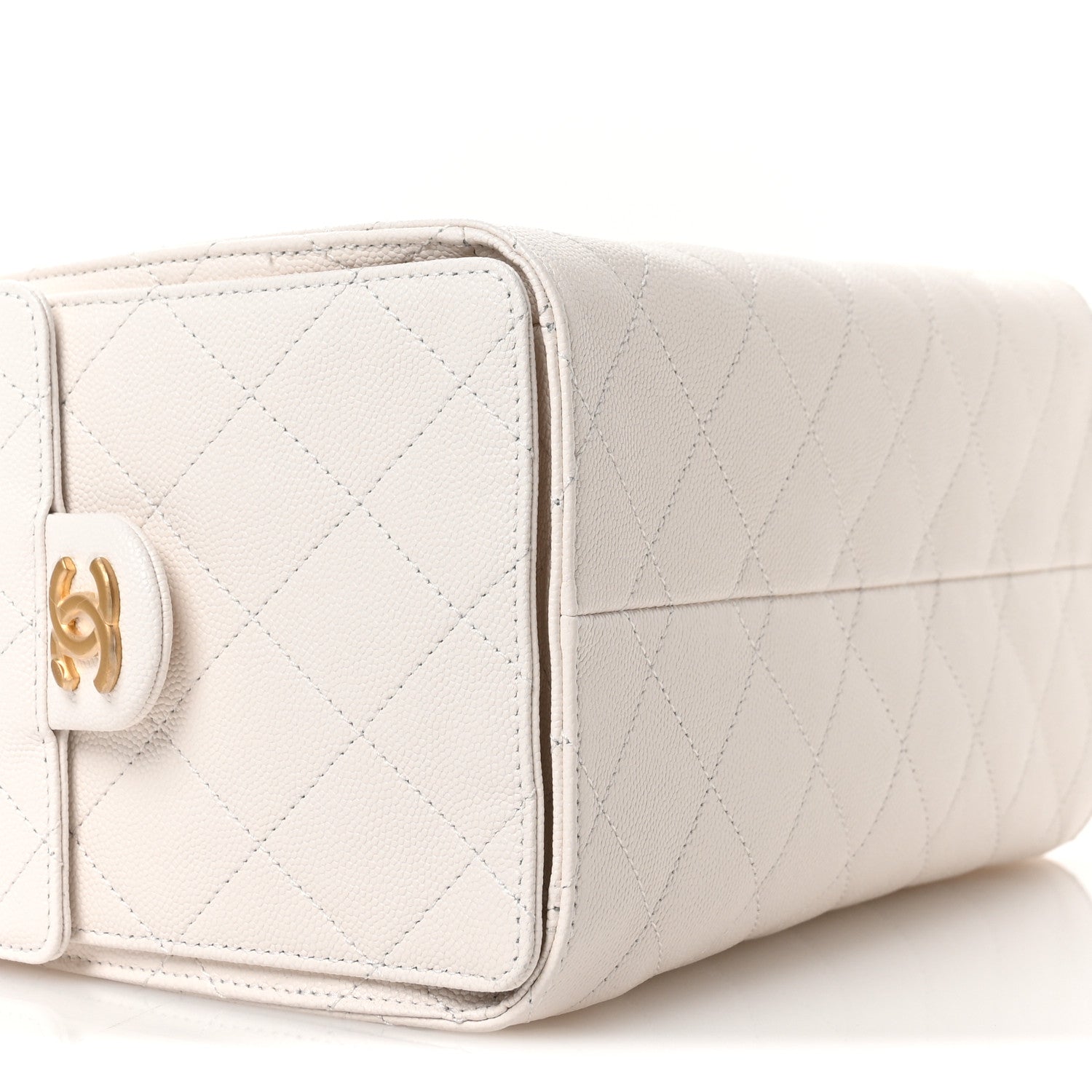 Caviar Quilted Small Chanel 25 Handbag White
