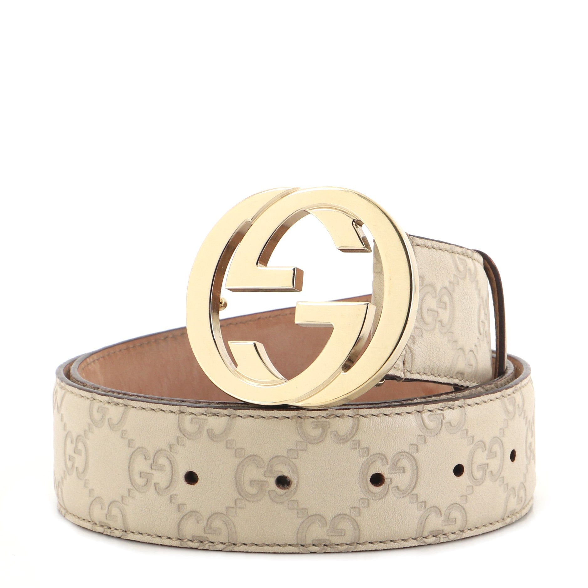 Interlocking G Belt Guccissima Leather Wide 85