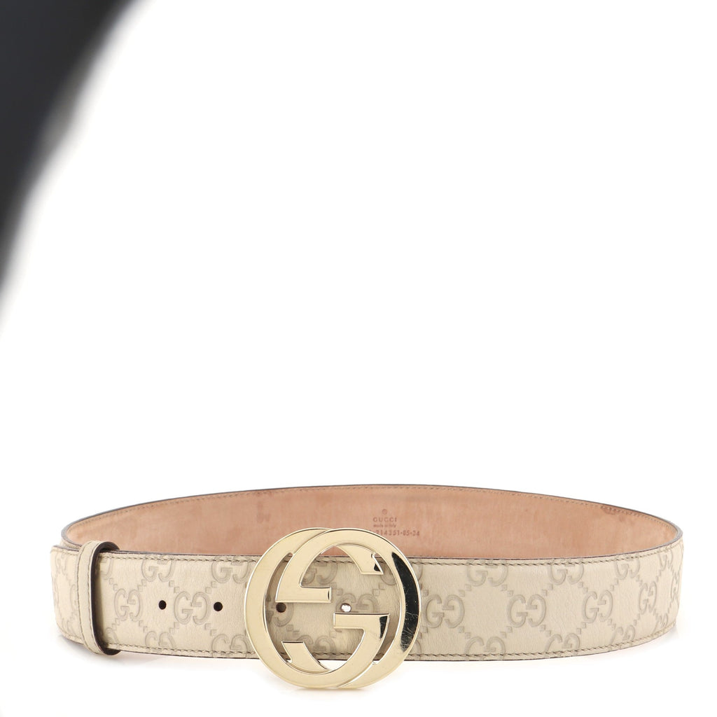 Interlocking G Belt Guccissima Leather Wide 85