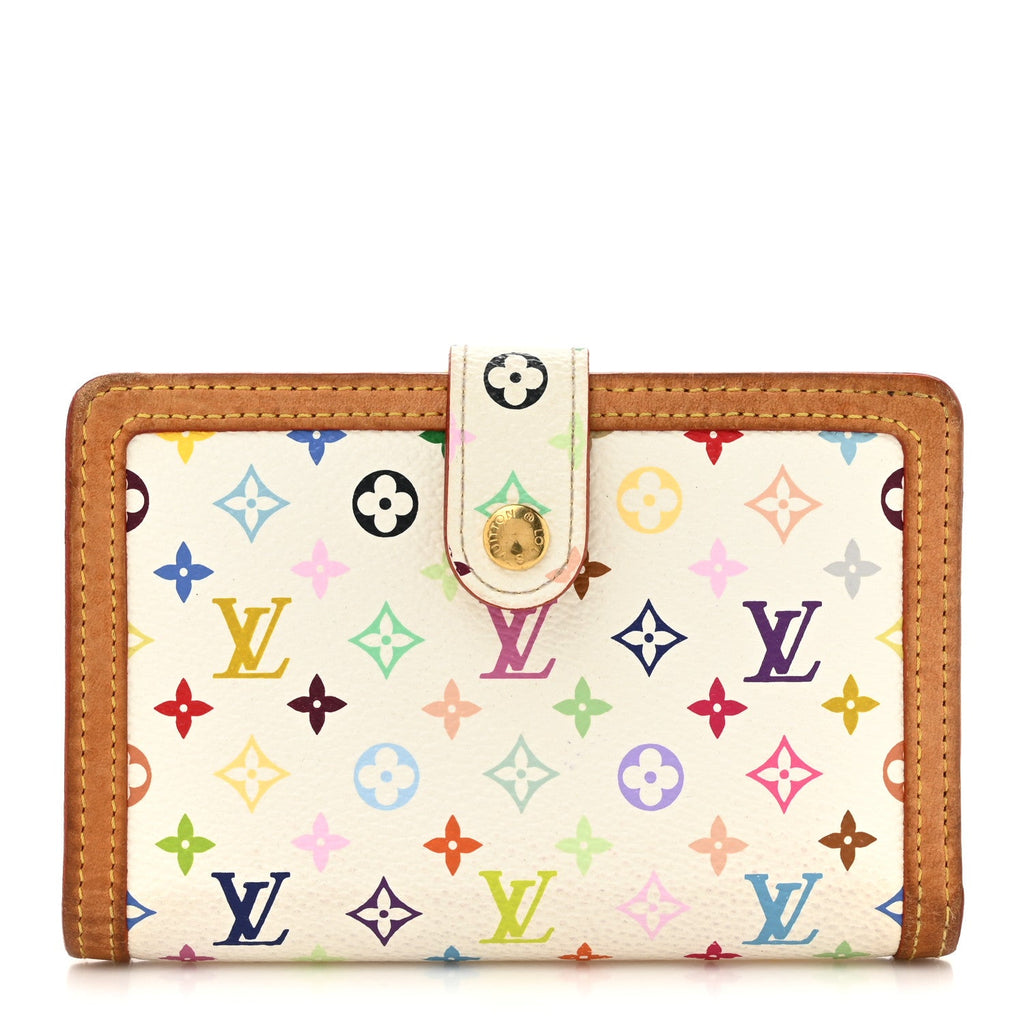 Monogram Multicolor French Purse Wallet White