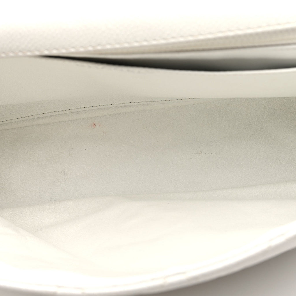 Caviar Quilted Jumbo Single Flap White