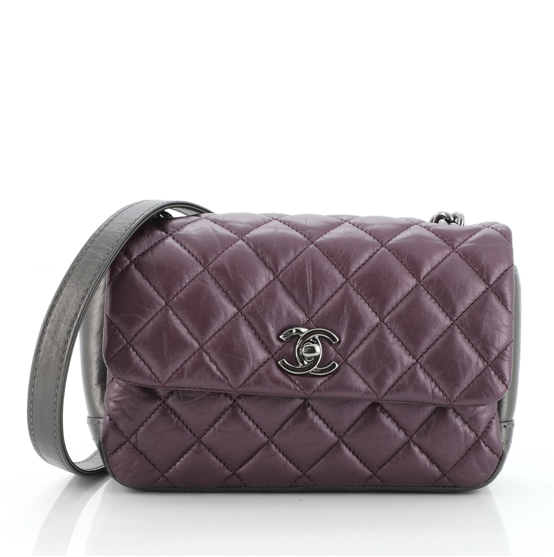 Lady Pearly Flap Bag Quilted Calfskin Mini