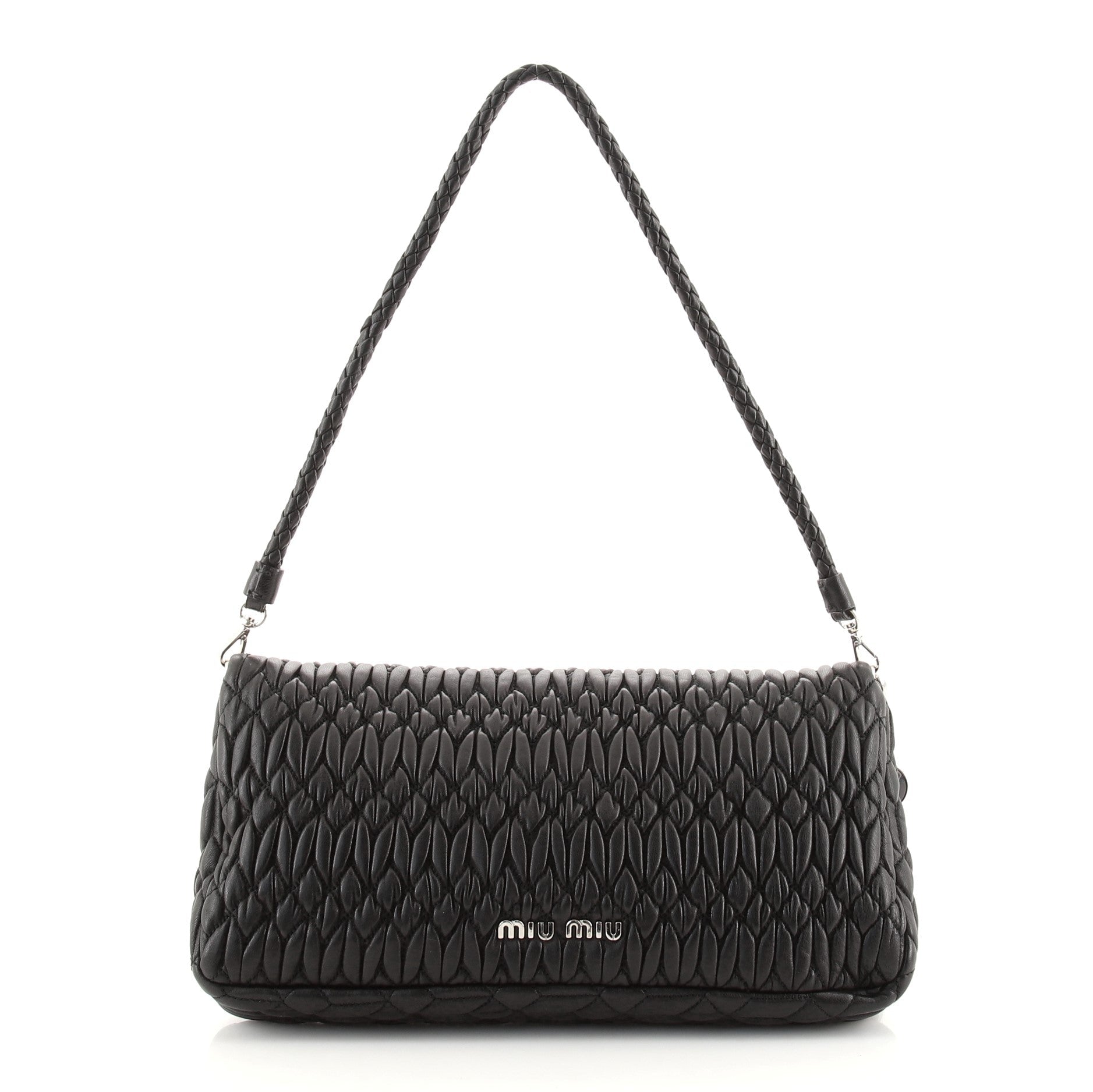 Crystal Clutch Matelasse Leather Medium