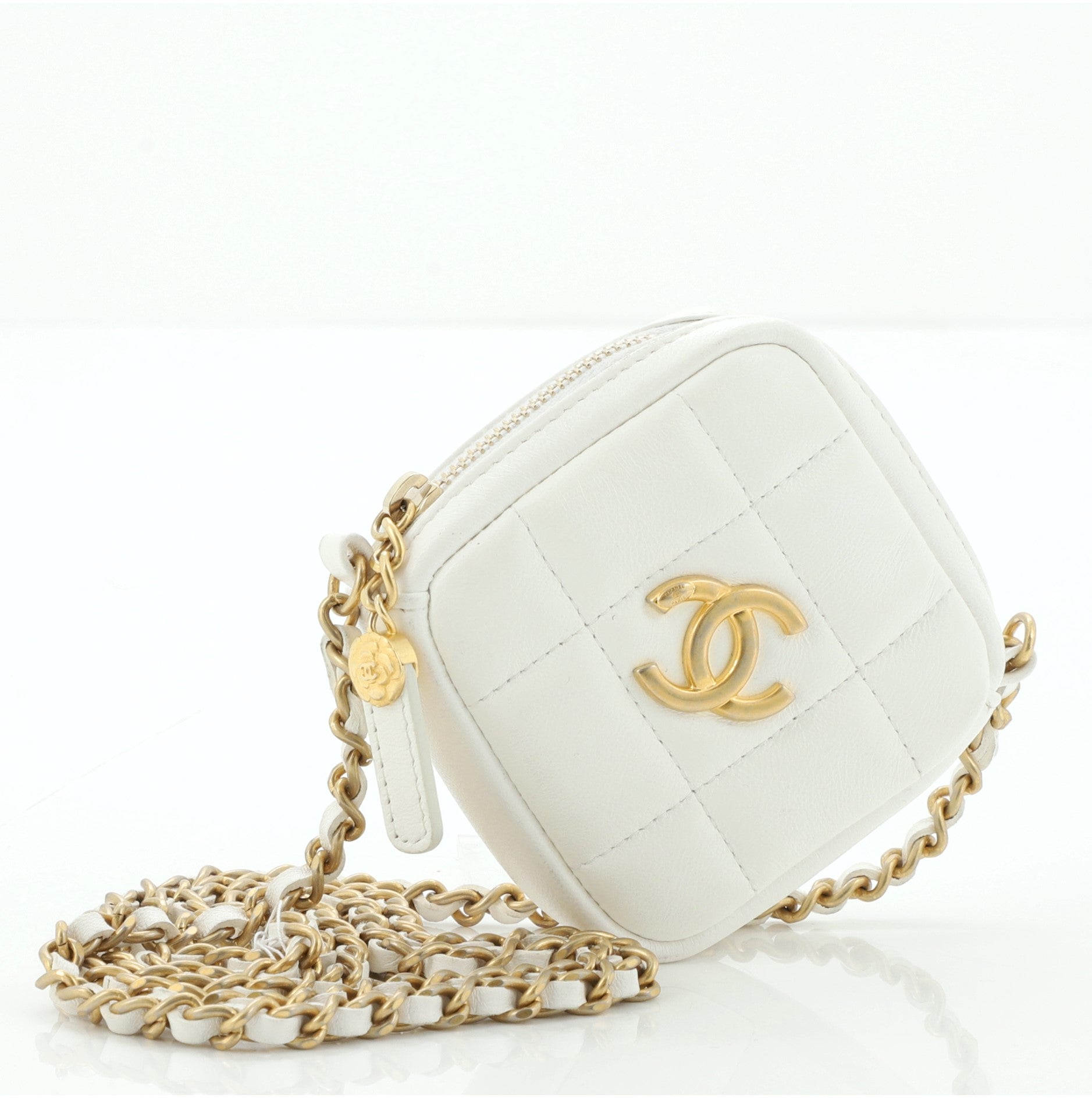 Diamond Clutch with Chain Quilted Lambskin
