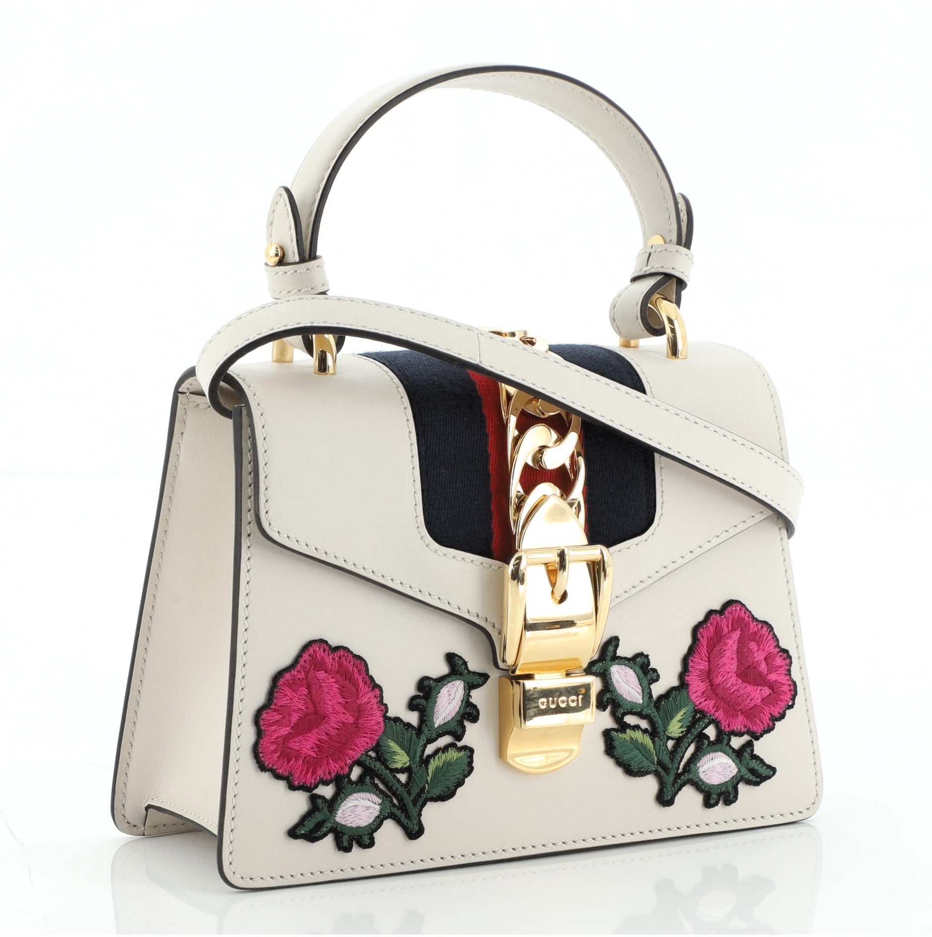 Sylvie Top Handle Bag Embellished Leather Mini