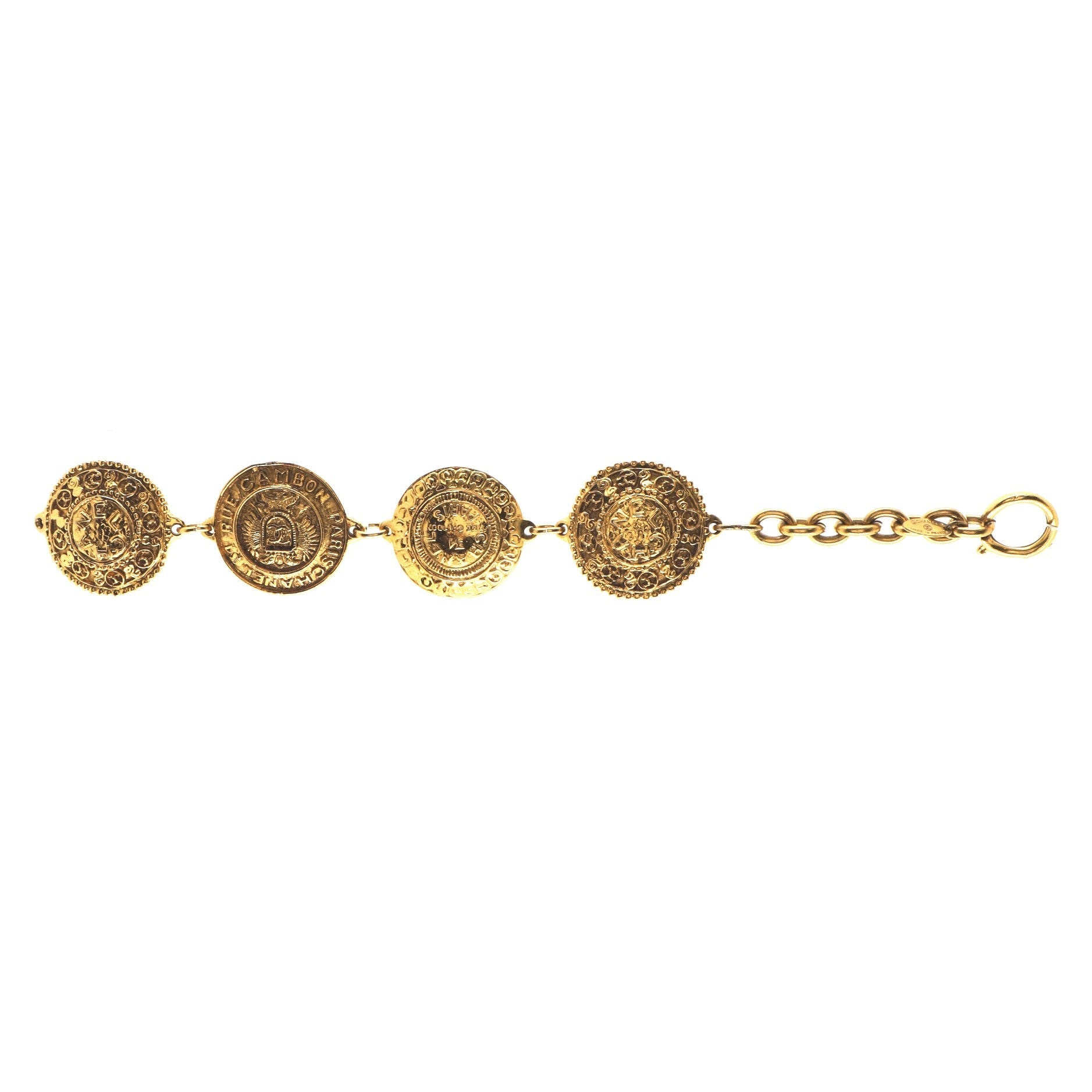 Vintage Multi Medallion Bracelet Metal