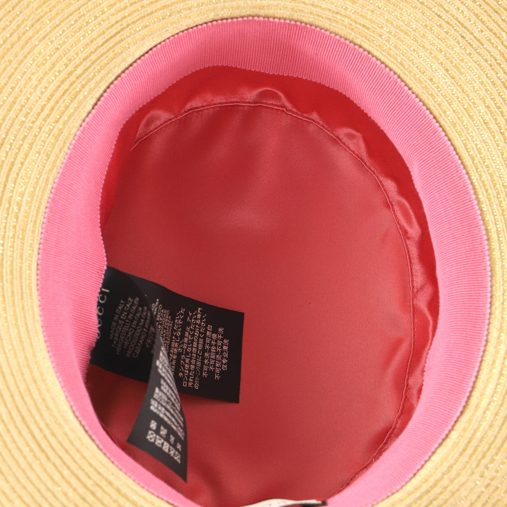 Papier Wide Brim Hat Straw with Scarf Ribbon Medium