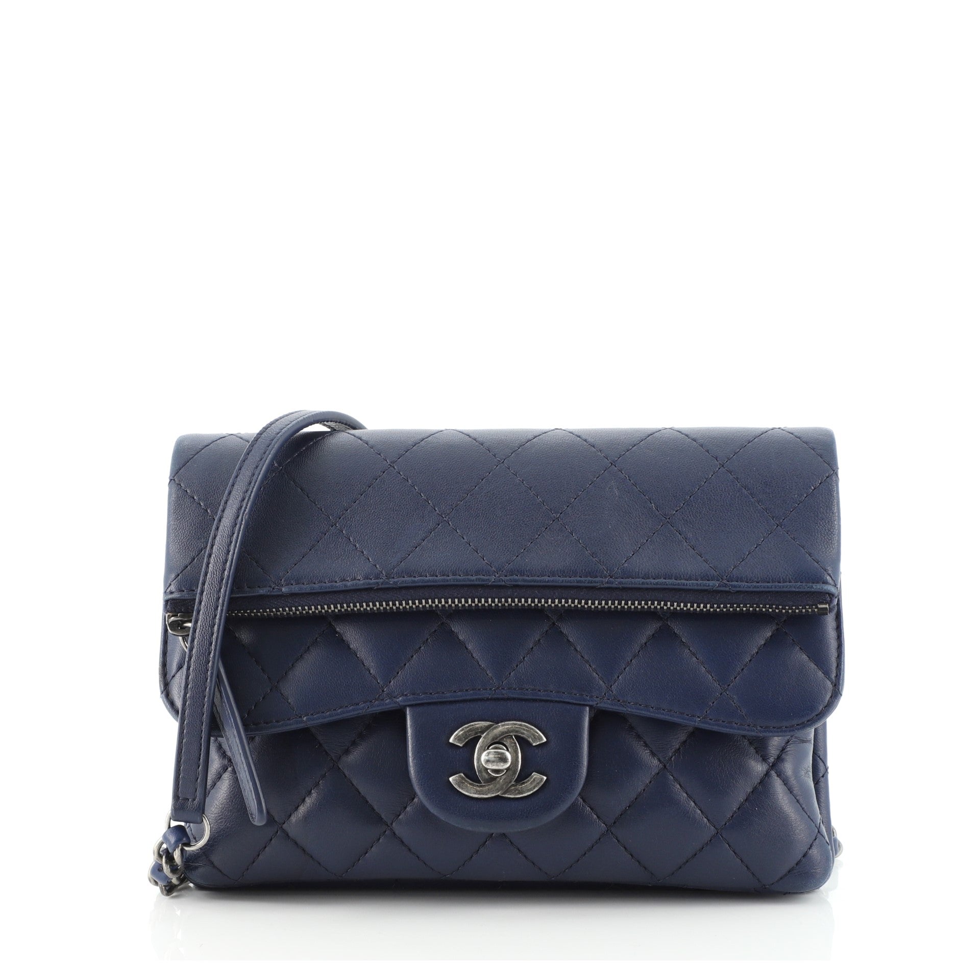 Paris-Salzburg Zip Multi Flap Bag Quilted Lambskin Mini
