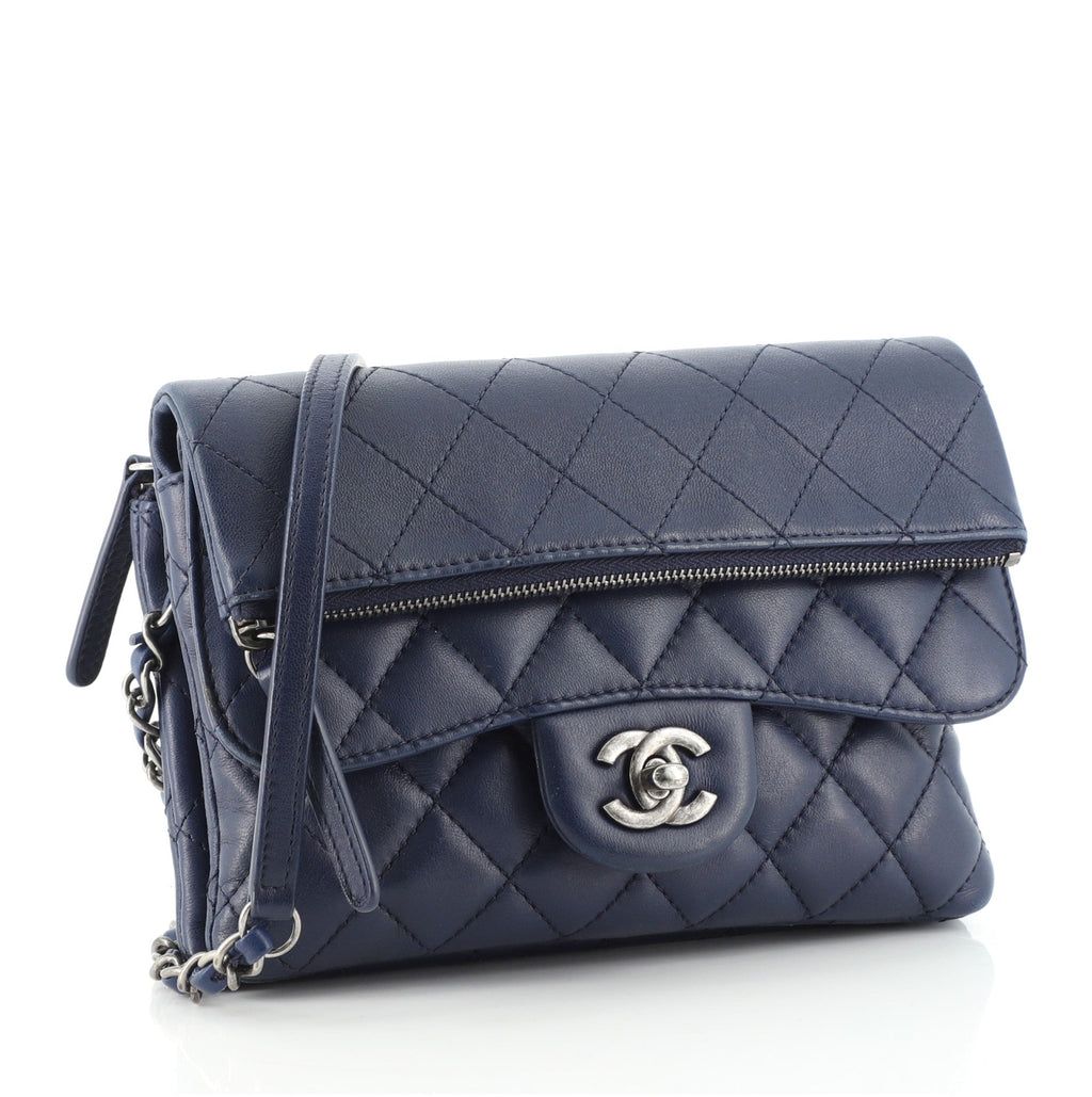 Paris-Salzburg Zip Multi Flap Bag Quilted Lambskin Mini