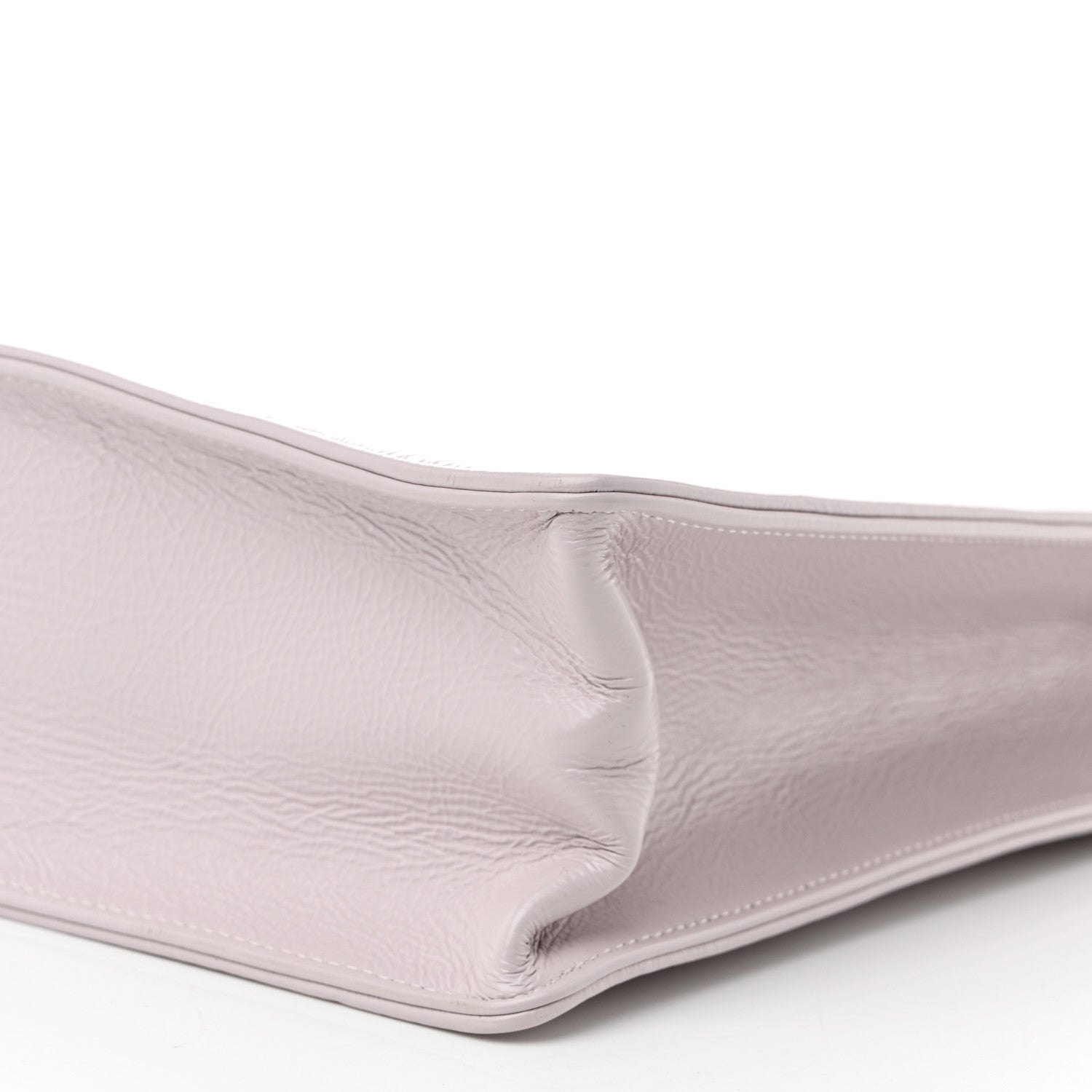 Shiny Aged Calfskin North South Shopping Bag Lilac
