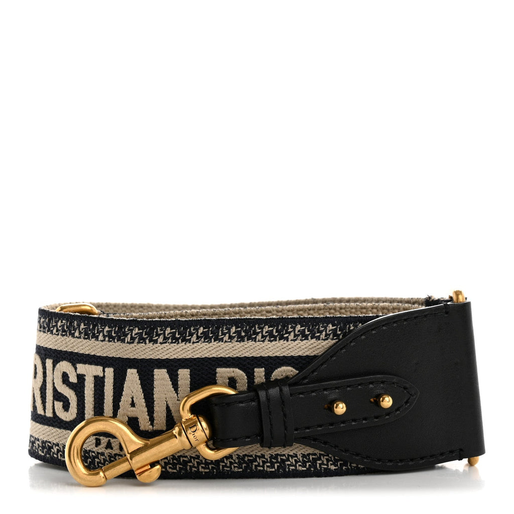 Canvas Embroidered Shoulder Strap Blue