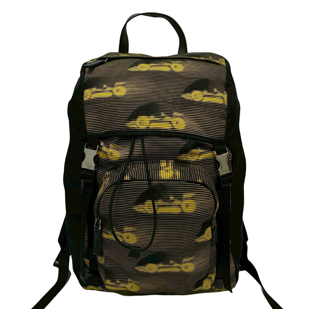 Prada Official Name Leather Nylon Backpack