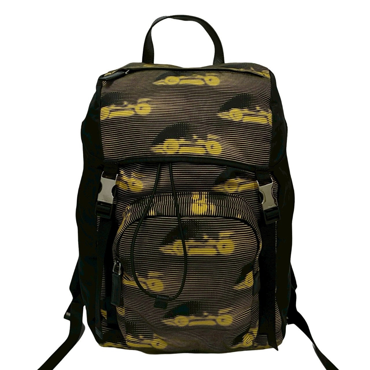 Prada Official Name Leather Nylon Backpack